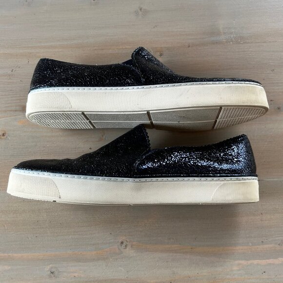 Stuart Weitzman Navy Sparkling Nugget Slip on Sneakers - Picture 8 of 8